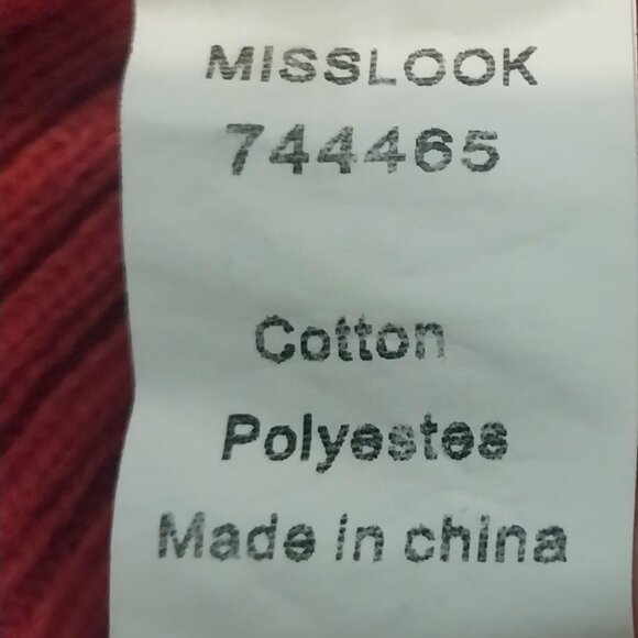 Misslook Colorblock Sweater 2XL Cotton Polyester Brown White Orange Striped 27" - Picture 4 of 7